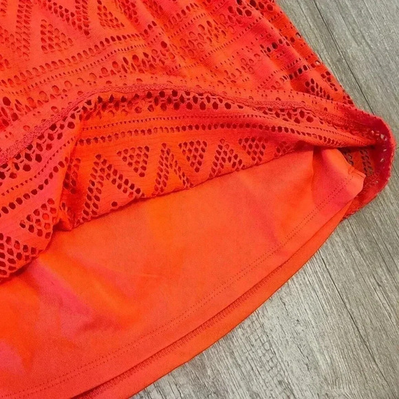 Womens No Boundaries Orange Strapless Mini Dress - S - Picture 3 of 5